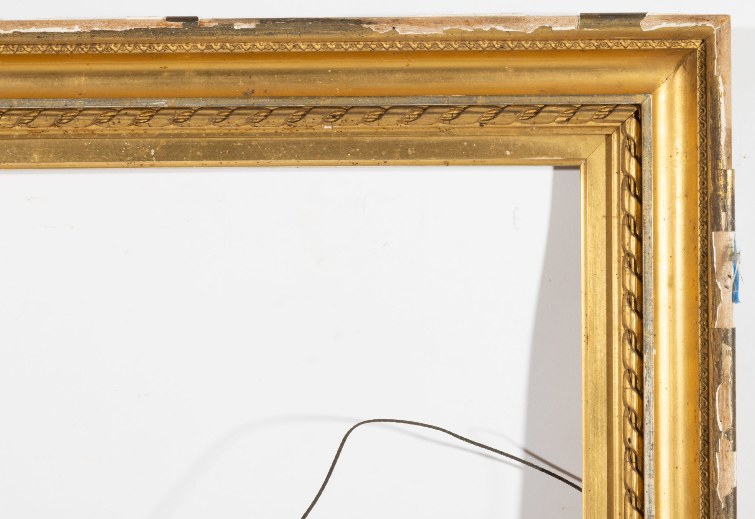 ANTIQUE MOLDED-GILT AND GESSO PICTURE FRAMES, LOT OF THREE,