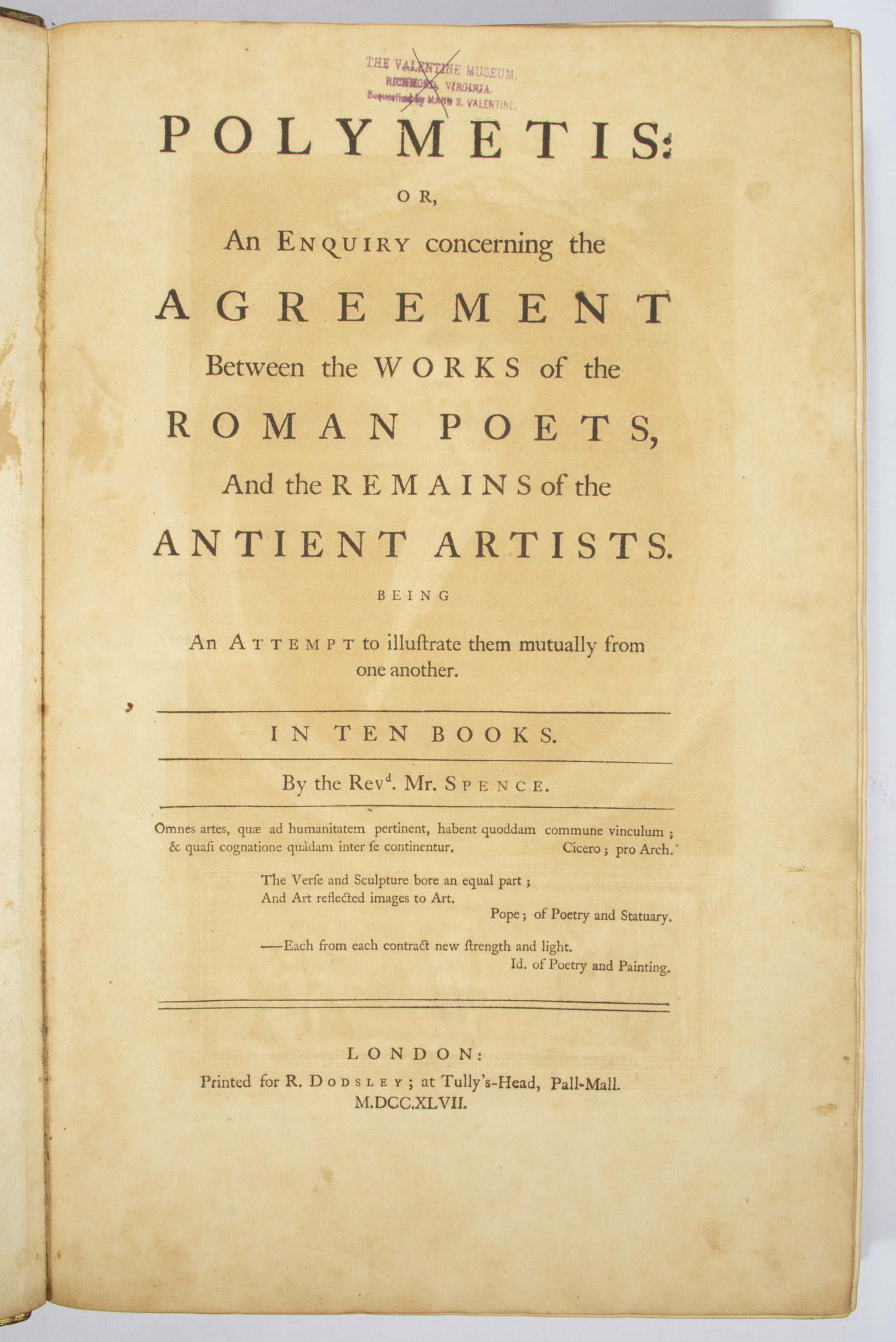 ANTIQUARIAN CLASSICAL ART AND LITERATURE ILLUSTRATED VOLUME,