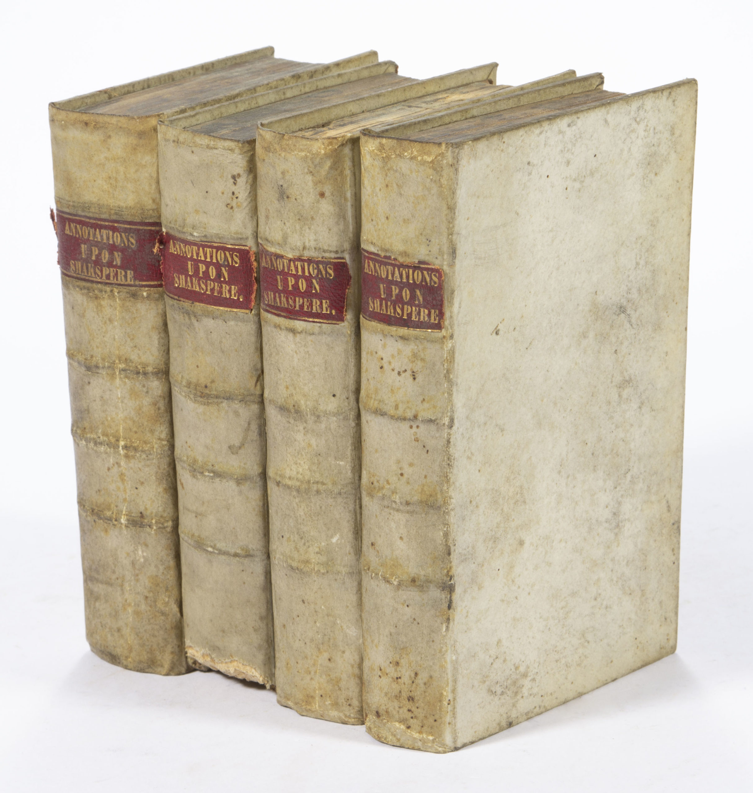 ANTIQUARIAN ANNOTATIONS UPON SHAKESPEARE VOLUMES, SET OF FOUR,
