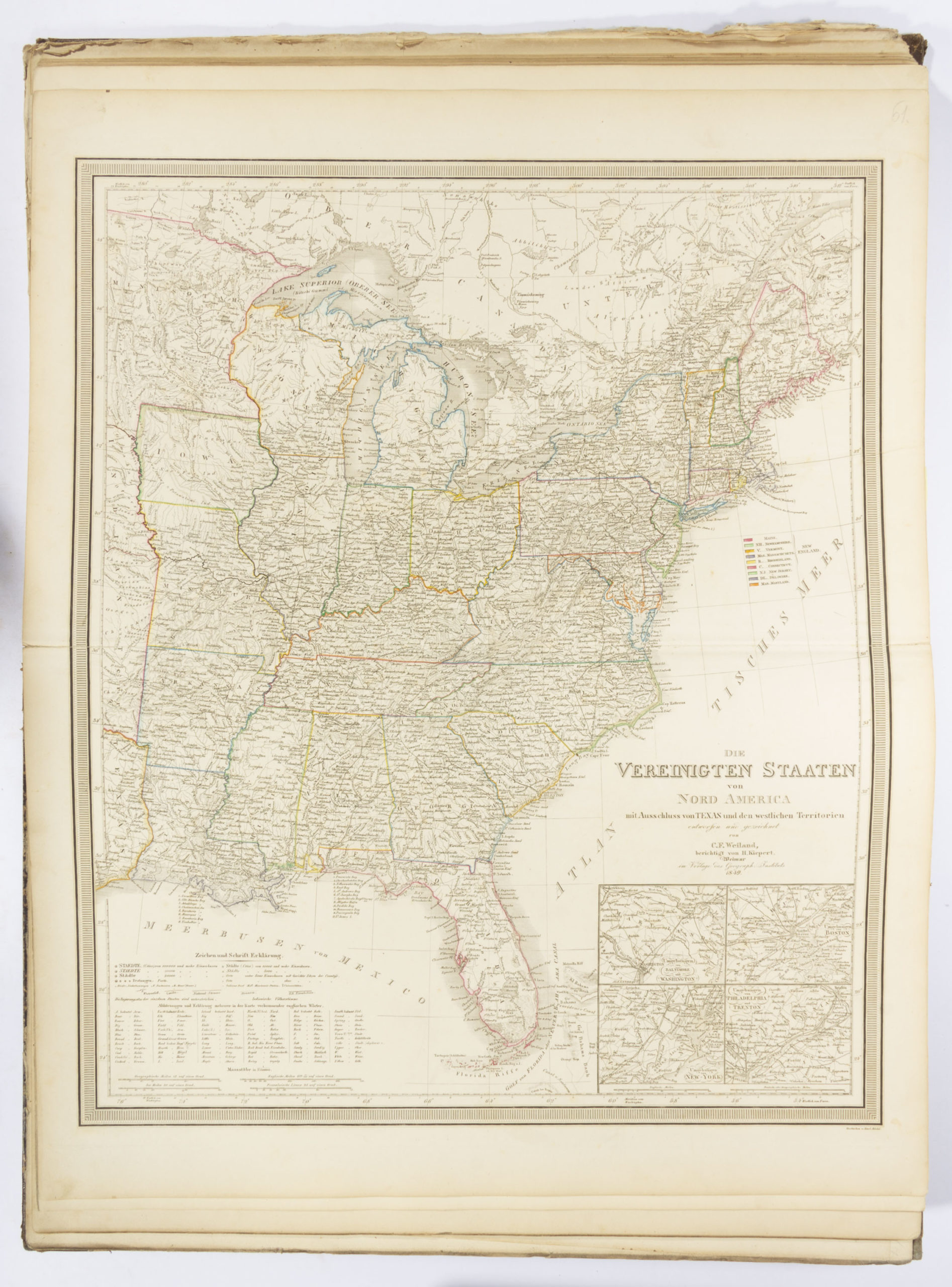 ANTIQUARIAN GERMAN WORLD ATLAS,