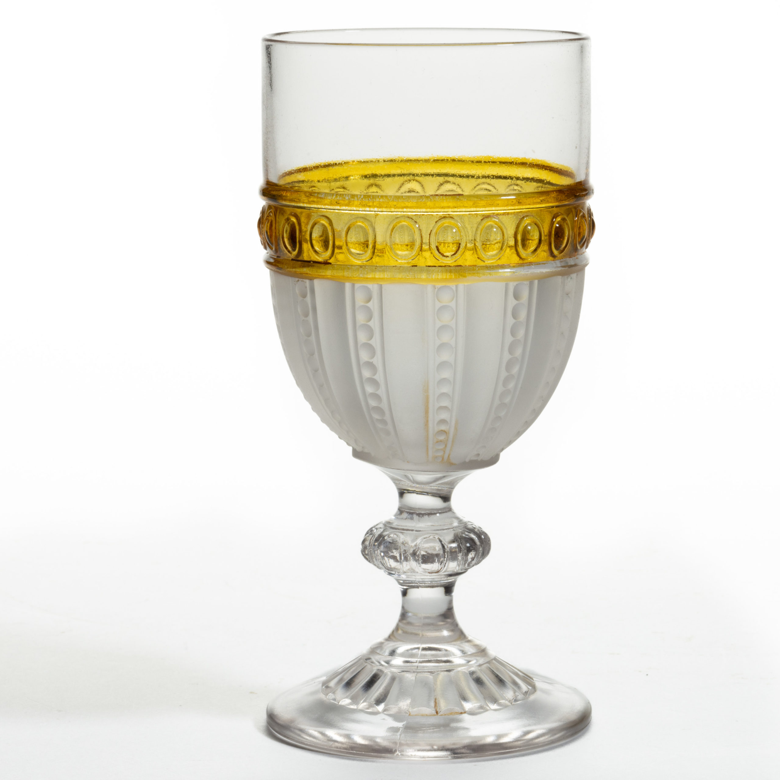 DUNCAN NO. 95 / GONTERMAN – AMBER-STAINED GOBLET,