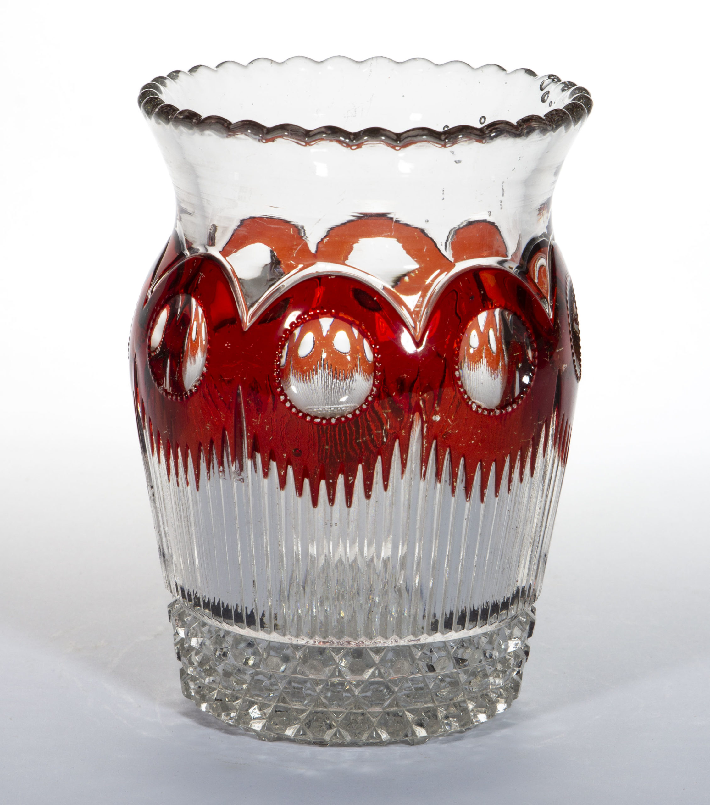 MANHATTAN – RUBY-STAINED CELERY VASE,