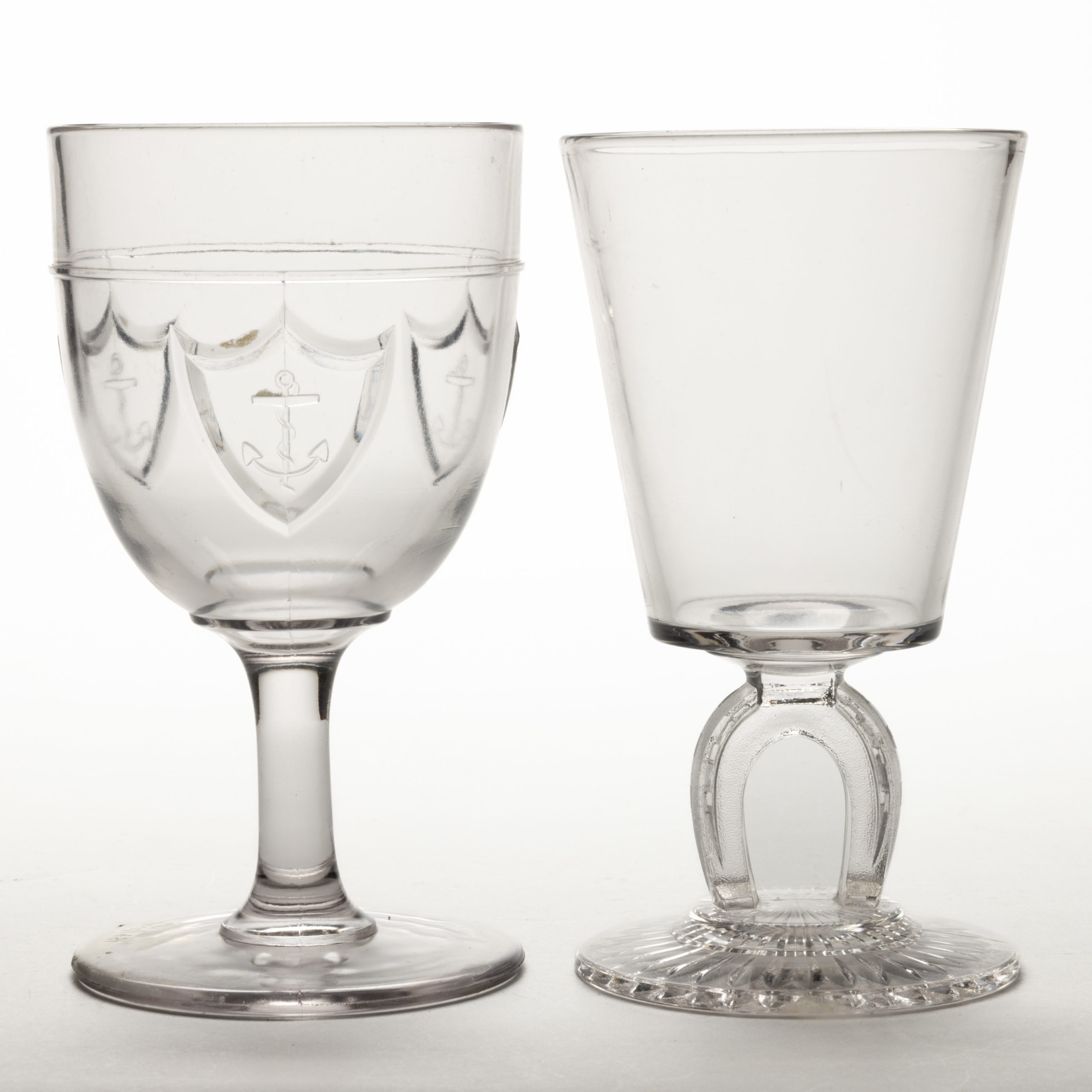 ASSORTED EAPG GOBLETS, LOT OF TWO,