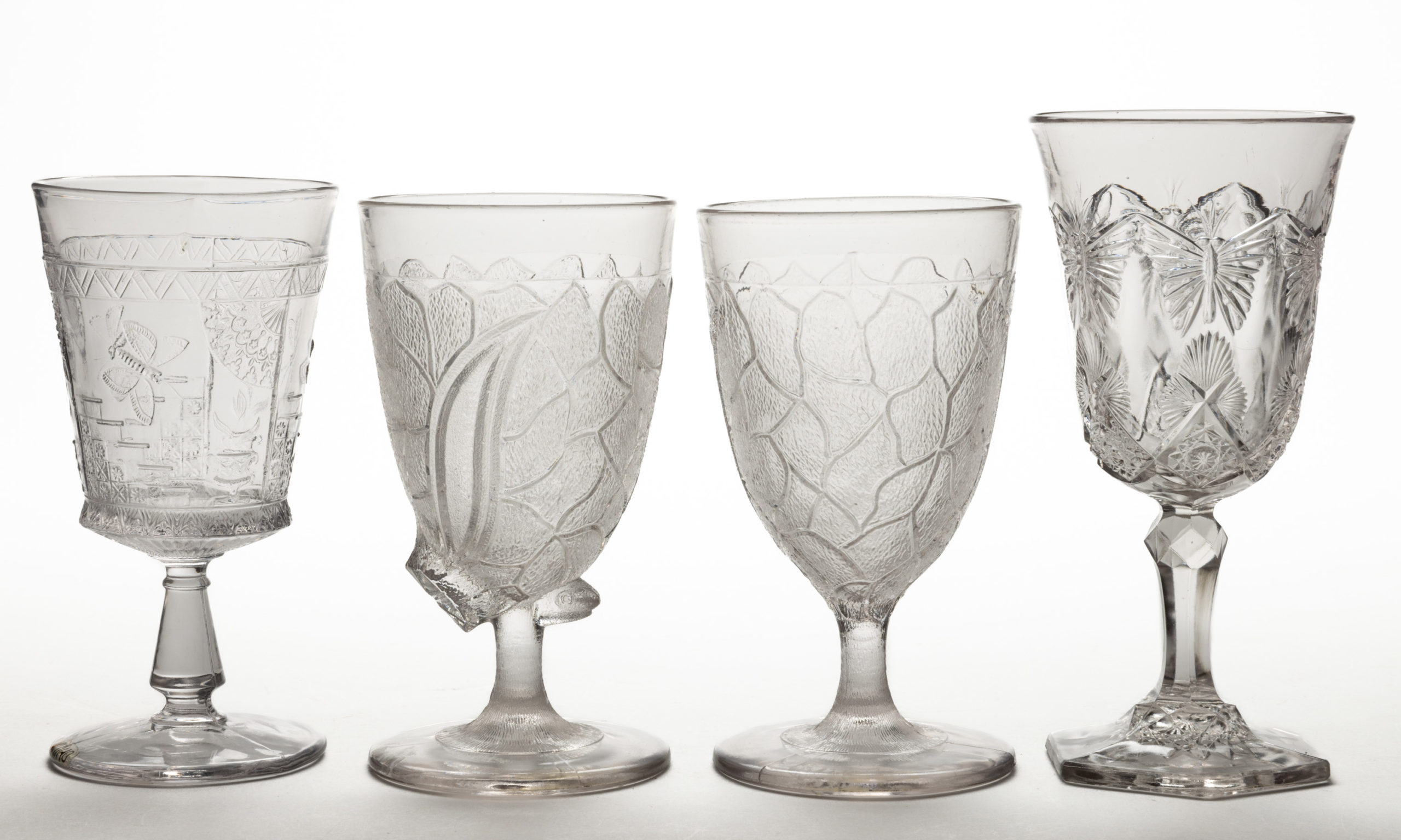 ASSORTED EAPG GOBLETS, LOT OF FOUR,