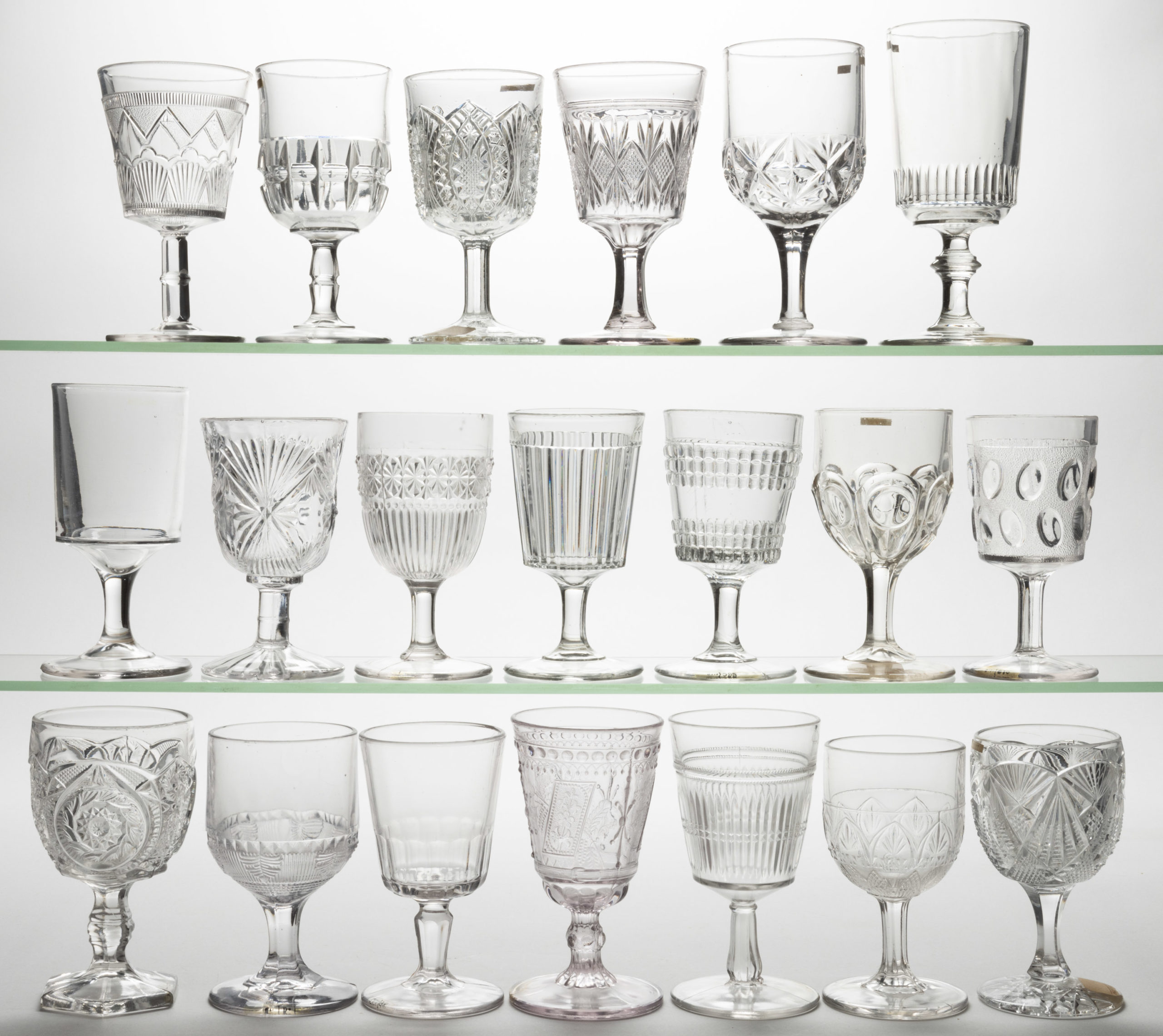 ASSORTED EAPG GOBLETS, LOT OF 20,