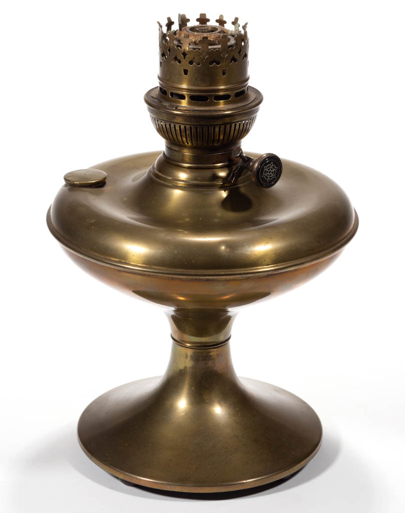 PRE ALADDIN PRACTICUS NO. 3 BRASS KEROSENE PARLOR LAMP