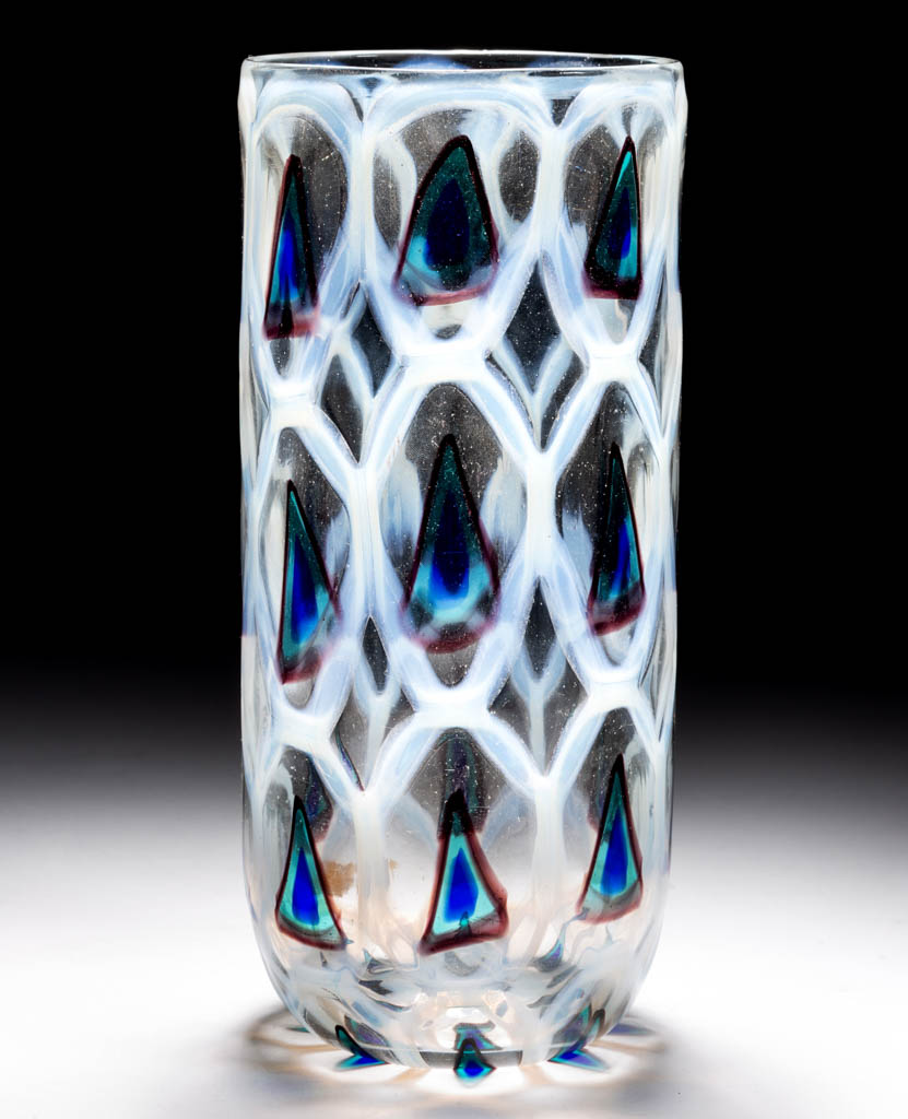 RARE ERCOLE BAROVIER TESSERE POLICROME MURRINE ART GLASS VASE