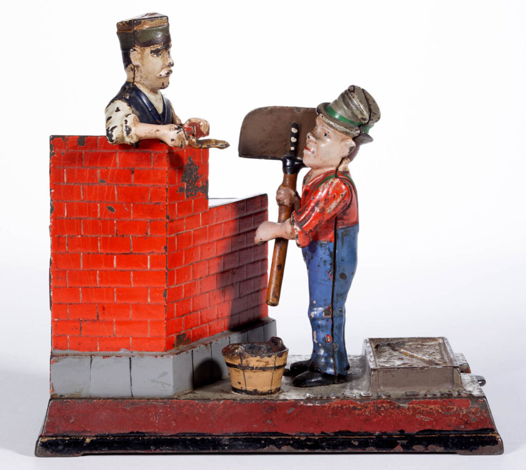 MASON BANK CAST IRON MECHANICAL BANK