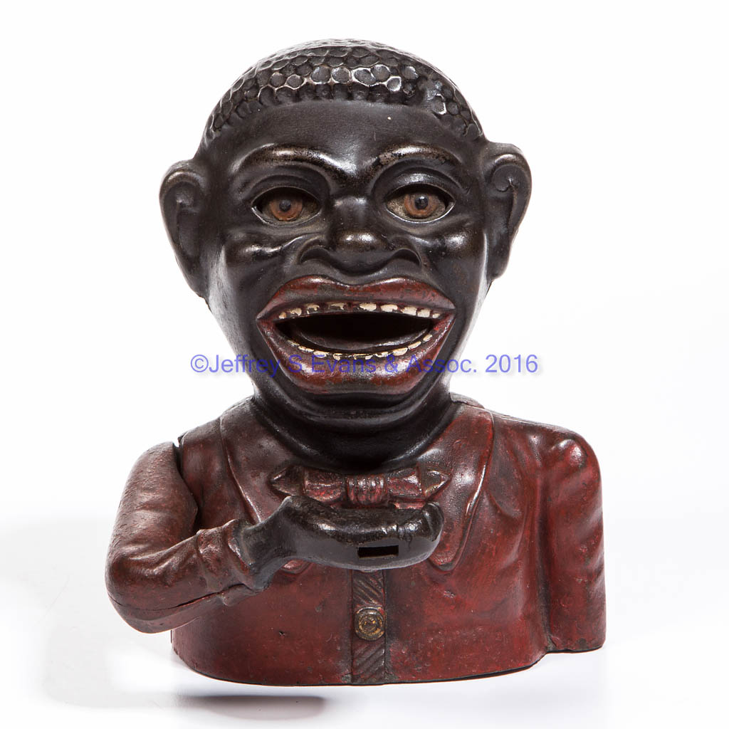 BLACK AMERICANA JOLLY NIGGER CAST-IRON MECHANICAL BANK