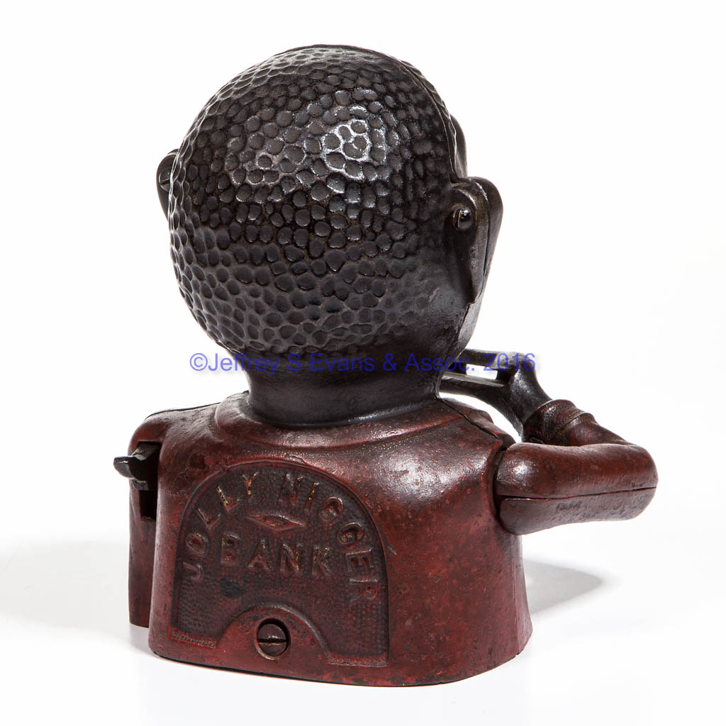 BLACK AMERICANA JOLLY NIGGER CAST-IRON MECHANICAL BANK