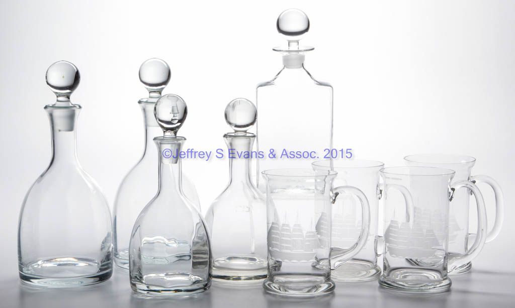 ASSORTED GLASS DRINKING VESSELS, LOT OF NINE