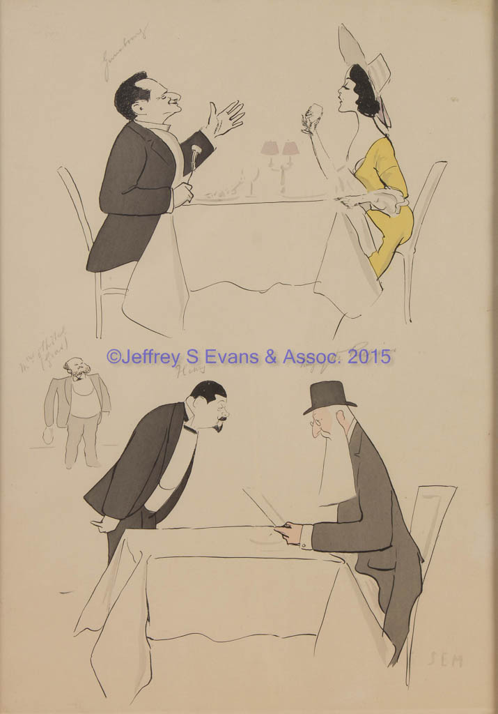 GEORGES GOURSAT, "SEM" (FRENCH, 1863-1934) CARICATURE PRINTS, LOT OF FOUR